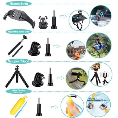 Tilbehørssett for GoPro Hero - 50 deler