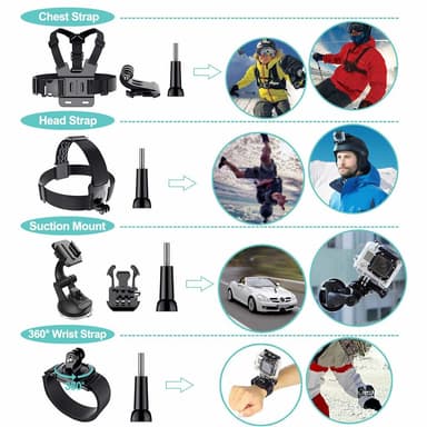 Tilbehørssett for GoPro Hero - 50 deler