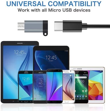 USB-C (hunn) til Micro USB (hann) adapter