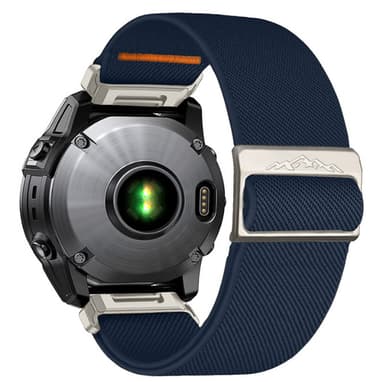Nylon elastisk klokkerem for Garmin Descent MK3i Blå 26mm