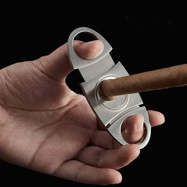 Sigarkutter med dobbelt blad i rustfritt stål