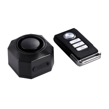 Oppladbar sykkelalarm med fjernkontroll 110dB Sort