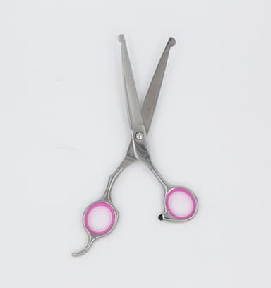 Hundesaks bøyd 19 cm Sølv/Rosa