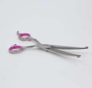 Hundesaks bøyd 19 cm Sølv/Rosa