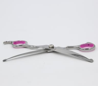 Hundesaks bøyd 19 cm Sølv/Rosa