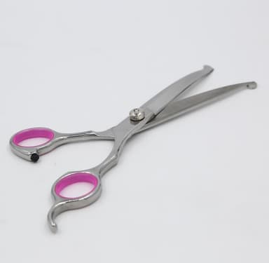 Hundesaks bøyd 19 cm Sølv/Rosa