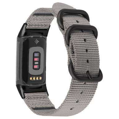 Nylon klokkerem erstatning for Fitbit Charge 5 Grå