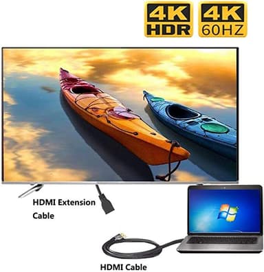 HDMI-kabel 4K 60Hz HDMI 2.0 Sort 1 m