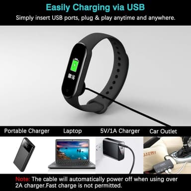 Magnetisk USB-lader for Xiaomi Mi Band 5