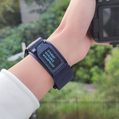 Borrelås nylon sportsstropp Garmin wtach Blå 22 mm