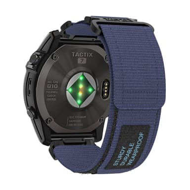 Borrelås nylon sportsstropp Garmin wtach Blå 22 mm