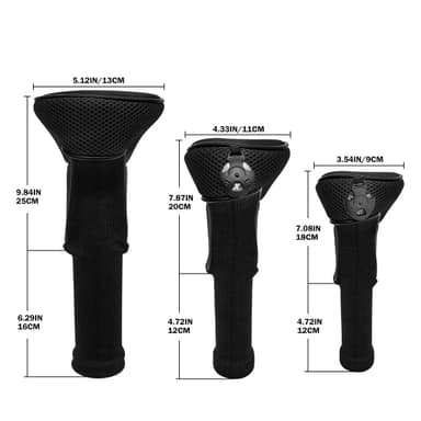 Golfkøllehodedeksler for UT, fairway wood, driver 3-pack Blå