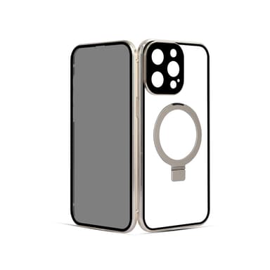 Privacy Magnetic Case med stativ for iPhone Champagne iPhone 15