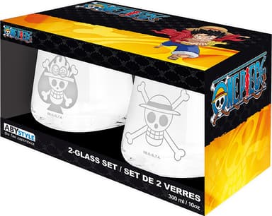 ABYStyle One Piece glass 2-pakning (Luffy & Ace)