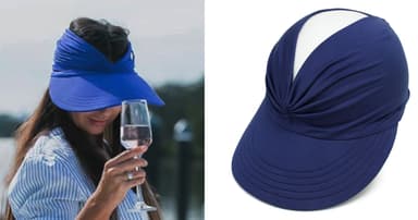 Solskjerm / åpen solhatt Mørke blå