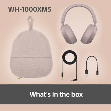 Sony WH-1000XM5 trådløse around-ear hodetelefoner (smoky pink)