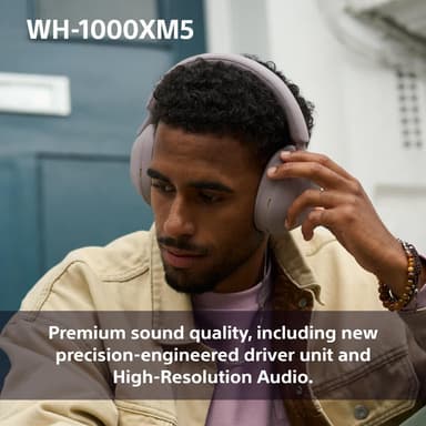 Sony WH-1000XM5 trådløse around-ear hodetelefoner (smoky pink)