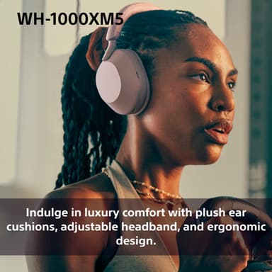 Sony WH-1000XM5 trådløse around-ear hodetelefoner (smoky pink)