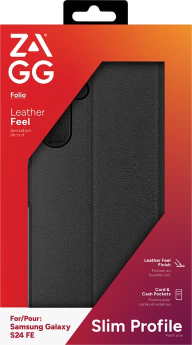 Zagg Samsung Galaxy S24 FE lommebokdeksel (sort)