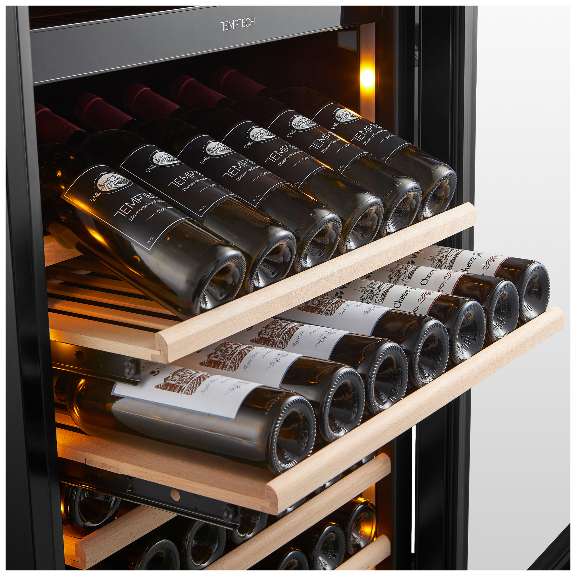 Temptech Elegance vinskap E1000DRB-24 (sort)
