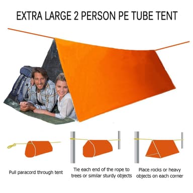Nødtelt / overlevelsestelt aluminium / PET Sølv