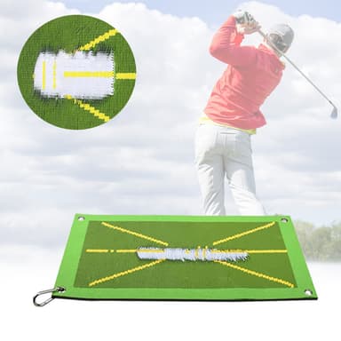 Golftreningsmatte for svingdeteksjon med spiker, ball, karabinkrok 25x50 cm