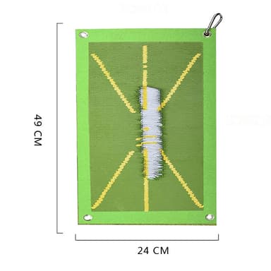 Golftreningsmatte for svingdeteksjon med spiker, ball, karabinkrok 25x50 cm