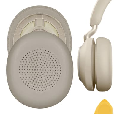 Erstatning av øreputer for Jabra Elite 45h/Evolve2 65, mykt minneskum og øreputer i proteinskinn Gull