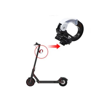 1 pakke O-formet oppbevaringskrok for Xiaomi M365 elektrisk scooter Sort