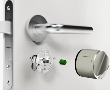 Danalock V3 2024 trådløs smartlås (sort brun/Bluetooth/Euro)
