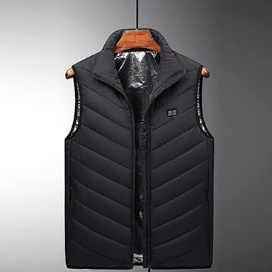 Varmevest med 9 varmesoner, sort, vaskbar (XL) S