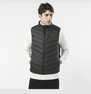 Varmevest med 9 varmesoner, sort, vaskbar (XL) S
