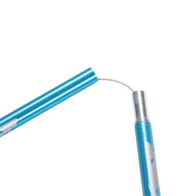 Sammenleggbar turstav i fem underseksjoner, sort aluminium