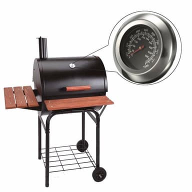Analogt steketermometer for grill i rustfritt stål