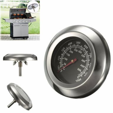 Analogt steketermometer for grill i rustfritt stål