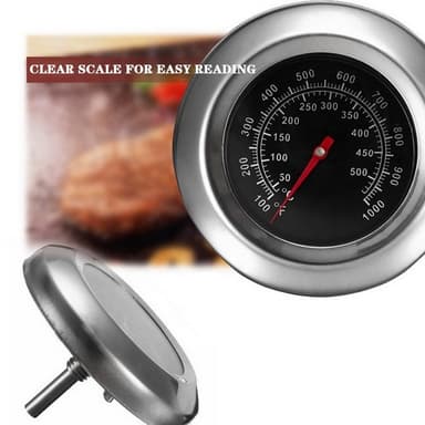 Analogt steketermometer for grill i rustfritt stål