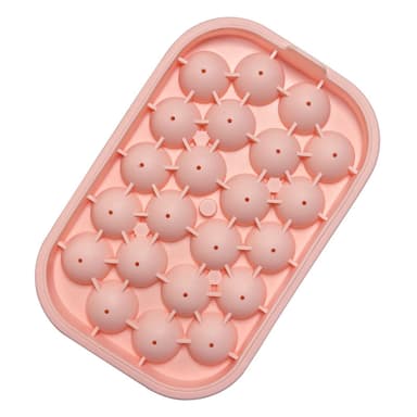 Isformkuler Silikon med lokk Rosa