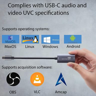 Videoopptakskort / USB-C til HDMI