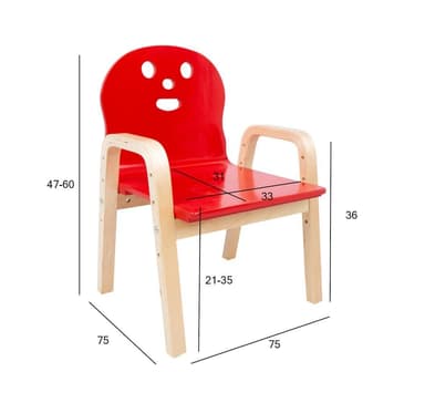 Barnestol HAPPY rød