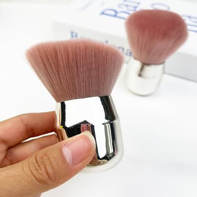 Makeup Brush Mushroom Angled Head Brush Rosa