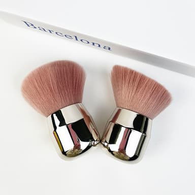 Makeup Brush Mushroom Angled Head Brush Rosa