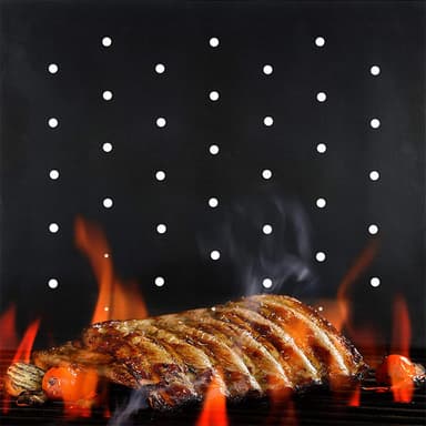 Grillmatte med hull non-stick Sort 5-pak