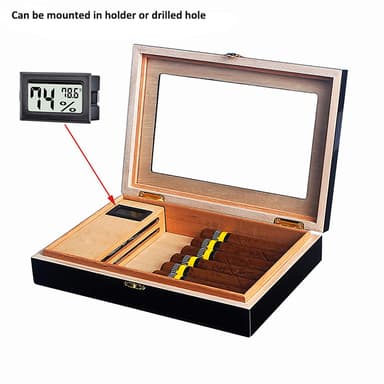 Mini digitalt hygrometer / termometer 2-pakning