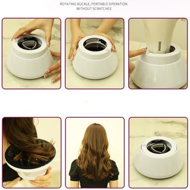 Sammenleggbar hårføner curling diffuser Sort