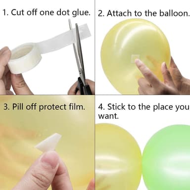 Monteringssett for plastballonger 15 deler Hvit