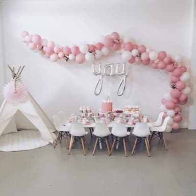 Monteringssett for plastballonger 15 deler Hvit