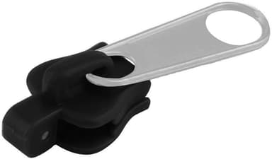 Glidelåsnøkkel / glider, sort 6-pakning, 3 str.