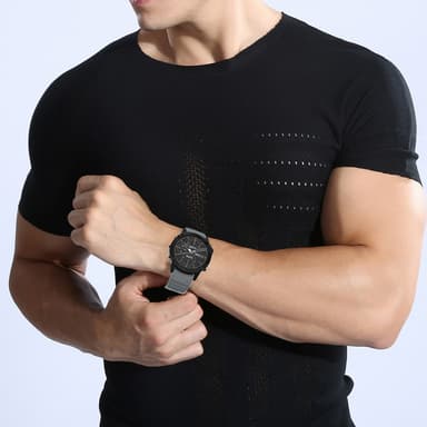 Silikon stålplate Snap Watchrem for Garmin Fenix 7X 26mm Grå