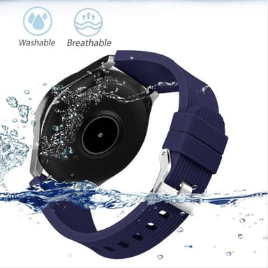 Samsung Galaxy Watch 46 mm bånd, myk silikonerstatningsrem Blå (L)