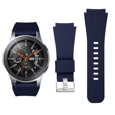 Samsung Galaxy Watch 46 mm bånd, myk silikonerstatningsrem Blå (L)